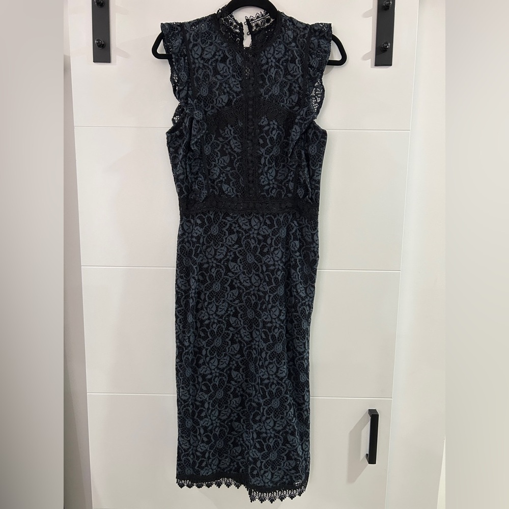 Zara Basic Black Lace Dress Size S